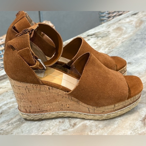 Women’s DOLCE VITA Otto wedge platform brown suede sandals- Size 9 - Picture 3 of 9